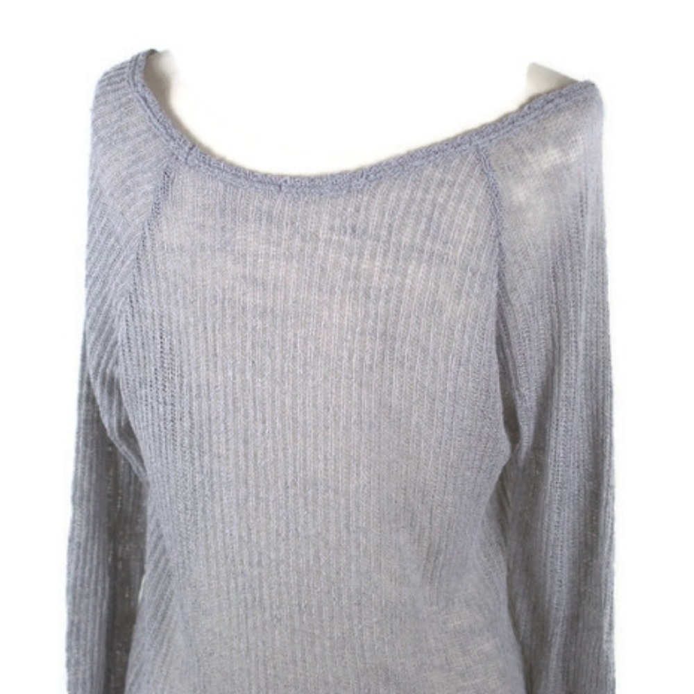 NWOT Lime Chili Knit Sheer Lace Top - Picture 2 of 5